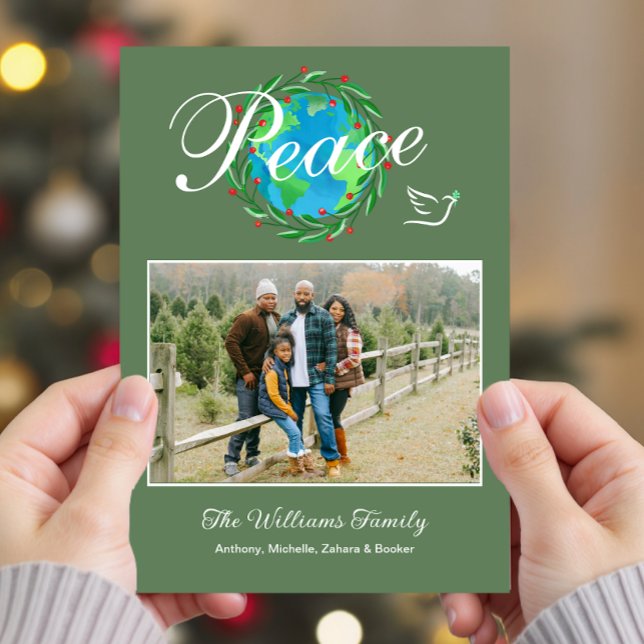 Peace on Earth Christmas Holiday Custom Photo (Creator Uploaded)