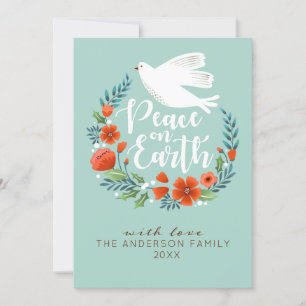 Peace on Earth Christmas Holiday Photo Card