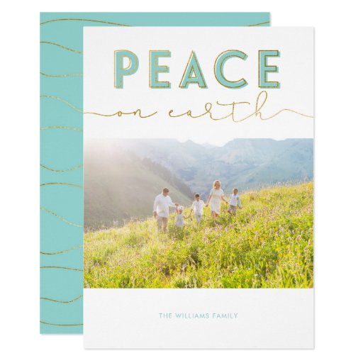 Image of Peace on Earth Christmas Holiday Photo Card