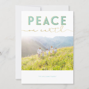 Peace on Earth Christmas Holiday Photo Card