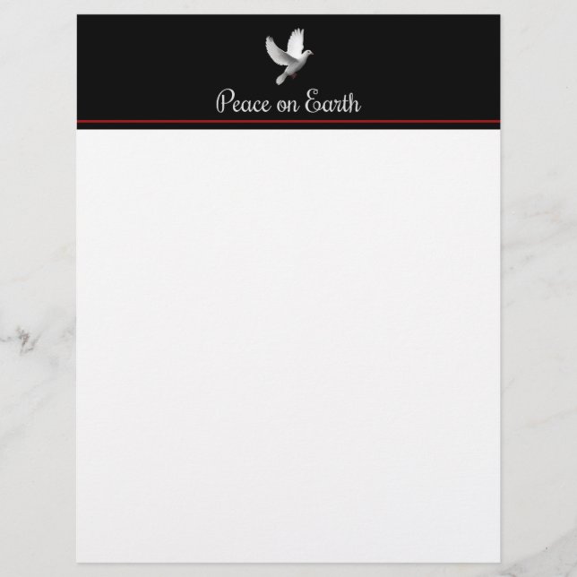 Peace on Earth Christmas Letter Paper (Front)