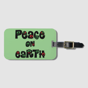 Peace On Earth Christmas Luggage Tag