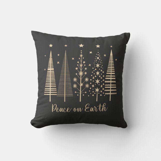 Peace on Earth Christmas Minimalist Cushion (Front)