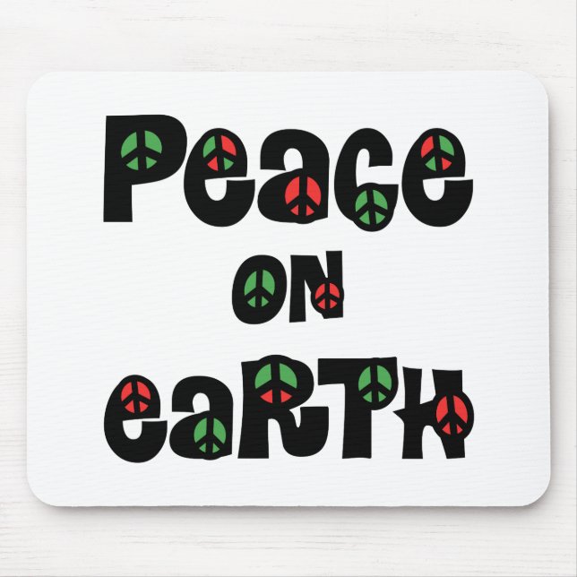 Peace On Earth Christmas Mouse Mat (Front)