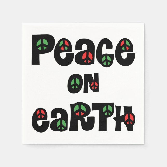 Peace On Earth Christmas Napkin (Front)
