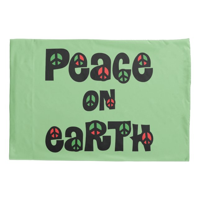 Peace On Earth Christmas Pillowcase (Back)