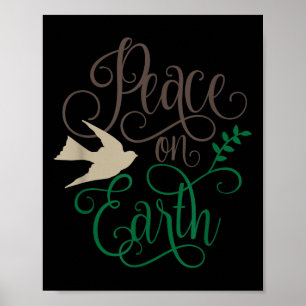 Peace On Earth Christmas Poster