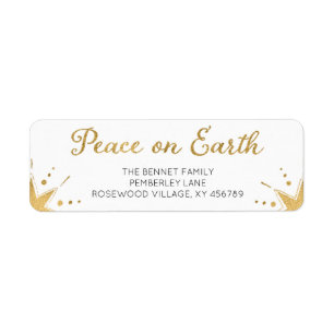 Peace on Earth Christmas Return Address