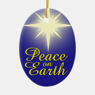 Peace on Earth Christmas Star Holiday Ornament