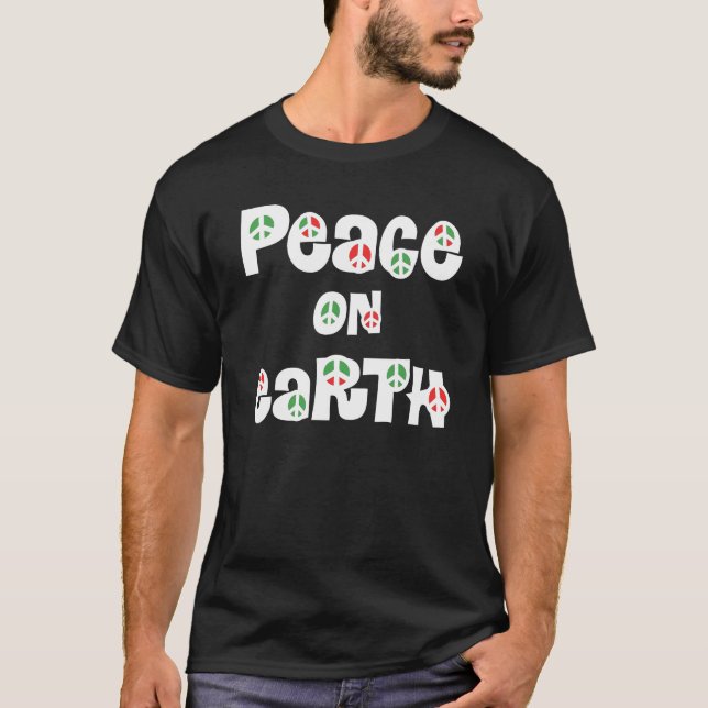 Peace On Earth Christmas T-Shirt (Front)