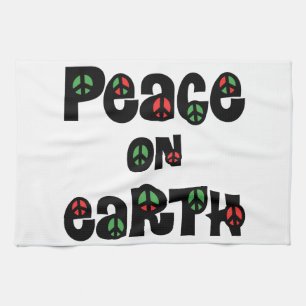 Peace On Earth Christmas Tea Towel