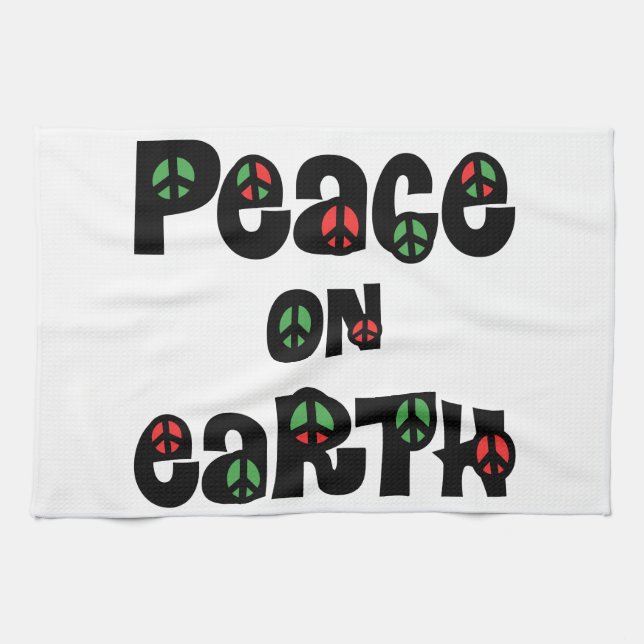 Peace On Earth Christmas Tea Towel (Horizontal)