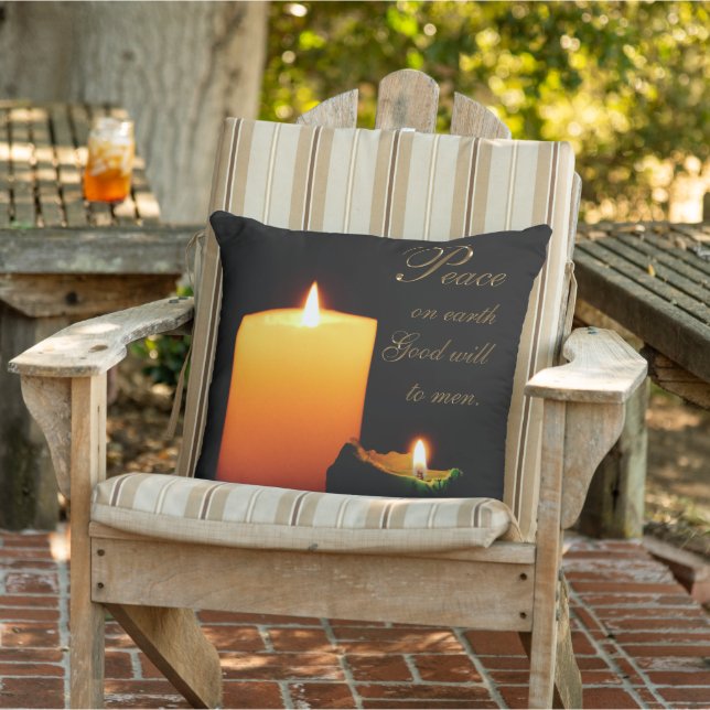 Peace on Earth Christmas Throw Pillow (Chair)