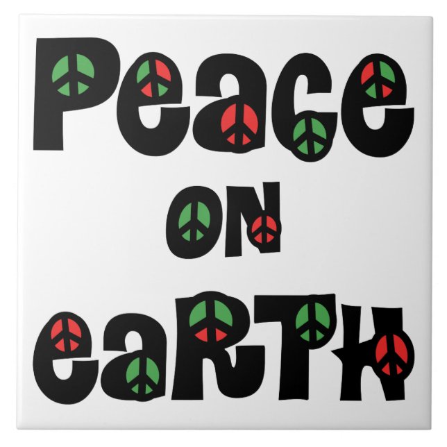 Peace On Earth Christmas Tile (Front)