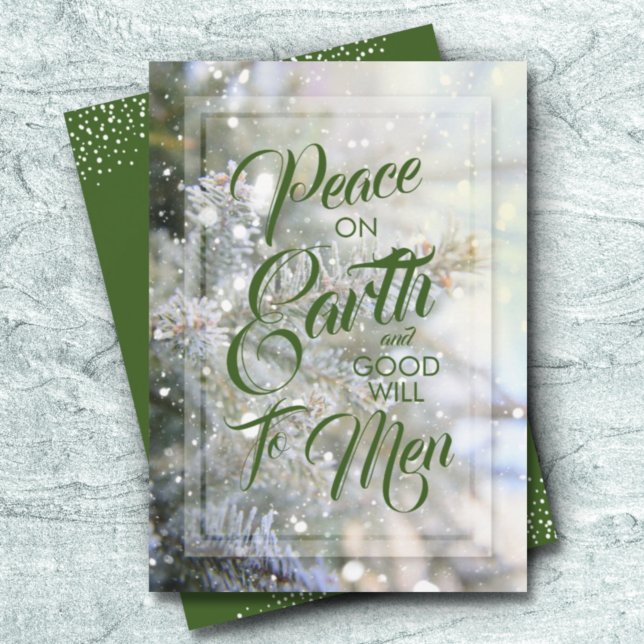 Peace on Earth Christmas Tree Holiday Card (Creator Uploaded)