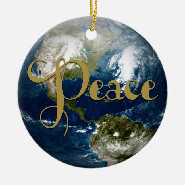 Peace on Earth Christmas Tree Ornament (Front)