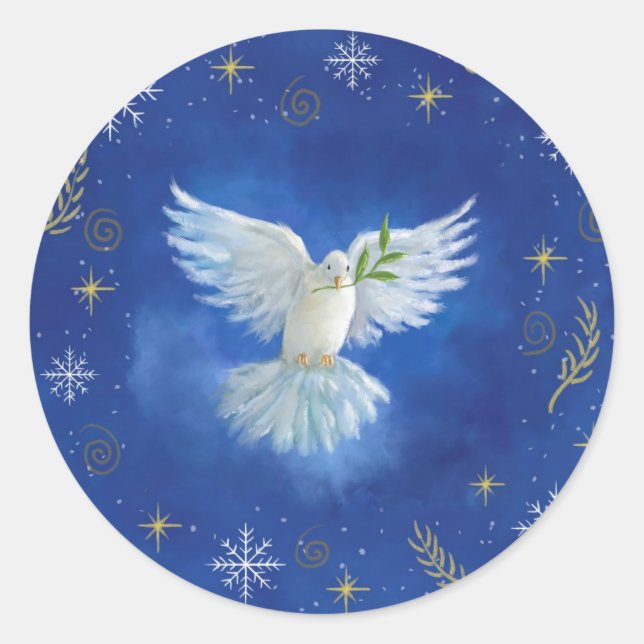 peace on earth classic round sticker (Front)