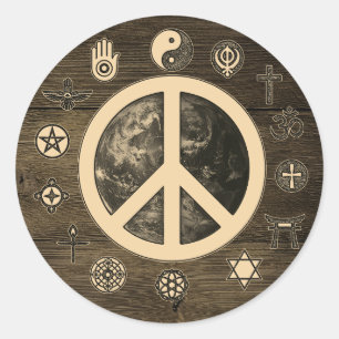 Peace on Earth Classic Round Sticker