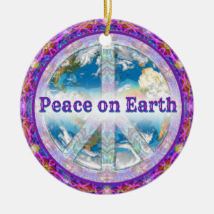 Peace On Earth Coexist Ceramic Tree Decoration
