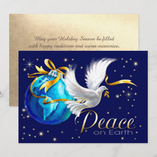Peace on Earth. Corporate Flat Christmas Cards
