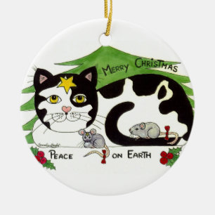 PEACE ON EARTH  cute ornament,a must have. Ceramic Tree Decoration