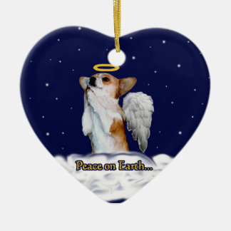Peace on Earth Dott Angel Heart Ornament