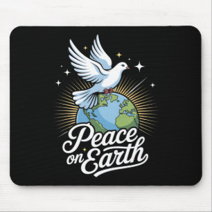 Peace On Earth Dove And Globe Faith Christmas  Mouse Mat