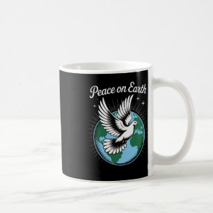Peace On Earth Dove And Globe Faith Christmas Spir Coffee Mug
