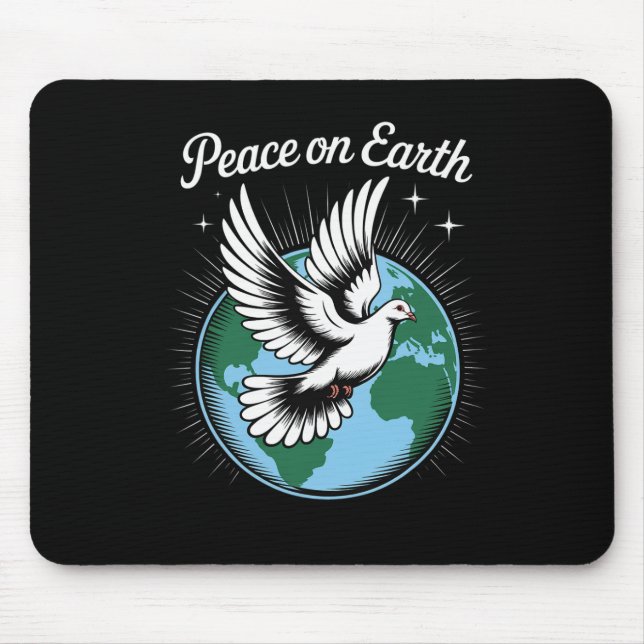 Peace On Earth Dove And Globe Faith Christmas Spir Mouse Mat (Front)