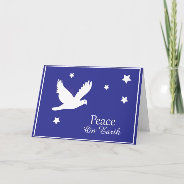 Peace on Earth Dove Christmas Card (Front)