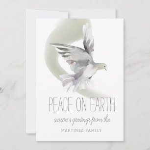 Peace On Earth Dove Christmas Holiday Card