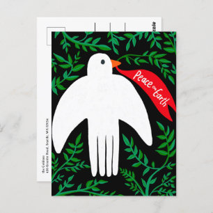 Peace on Earth Dove Christmas Xmas CUSTOM Holiday  Postcard
