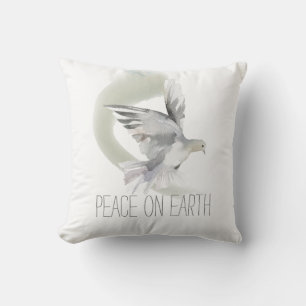 Peace on Earth Dove Farmhouse Cushion