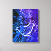 "Peace on Earth" Dove Ice Patterns Canvas Print