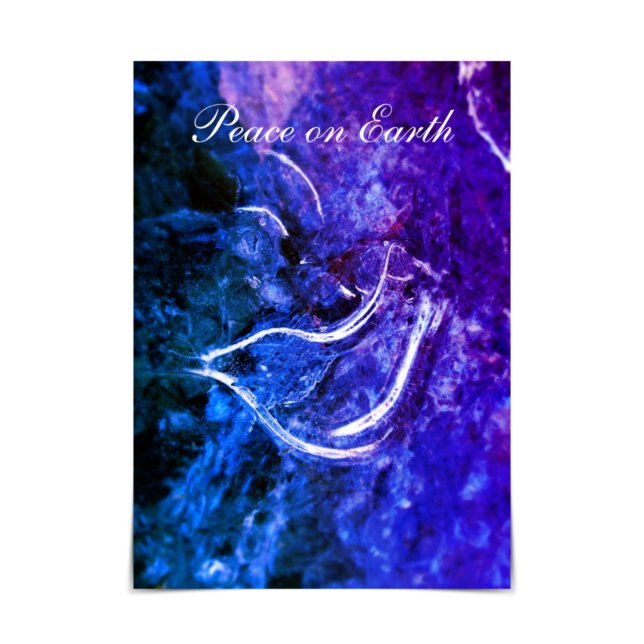 "Peace on Earth" Dove Ice Patterns Christmas Card (Creator Uploaded)