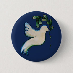 Peace on Earth Dove of Hope                        6 Cm Round Badge