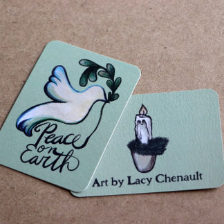 Peace on earth dove of hope peaceful art card