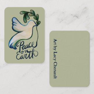 Peace on earth dove of hope peaceful art card
