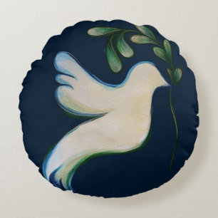 Peace on Earth Dove of Hope                        Round Cushion