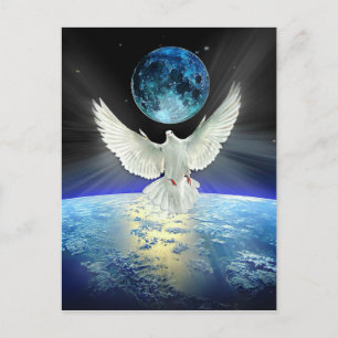 Peace on Earth Dove of Peace Christmas Postcard