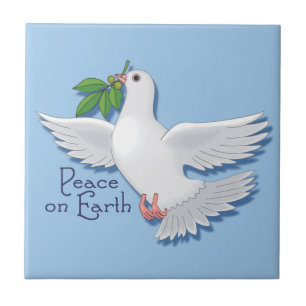 Peace On Earth Dove Tile