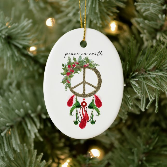 Peace On Earth Dream Catcher Ornament (Tree)