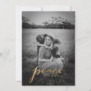Peace on Earth Family Photo Christmas Holiday Card