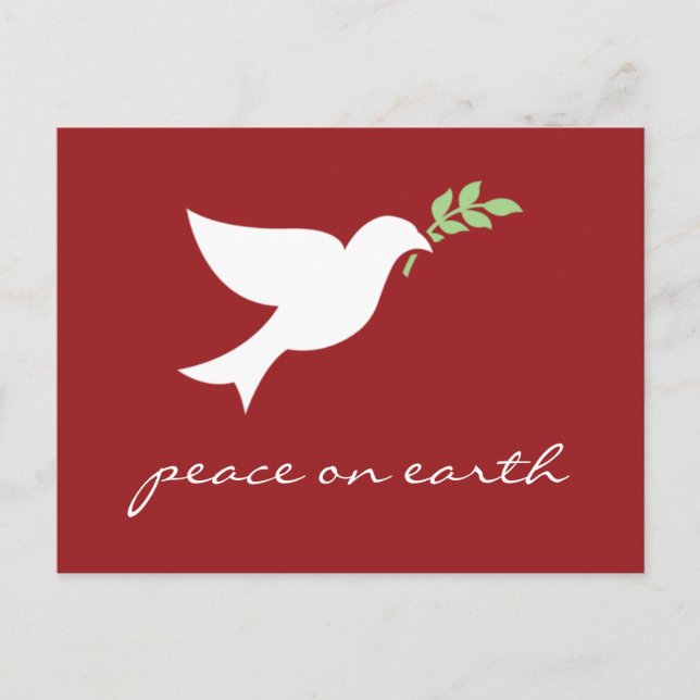 Peace On Earth Flat Holiday Card (Front)