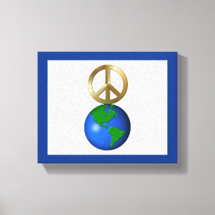 Peace On Earth Fun Rebus Holiday Greeting Canvas P Print