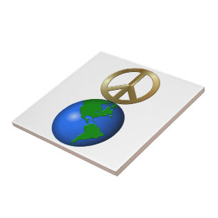 Peace on Earth Fun Rebus Style Word Puzzle Tile