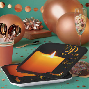 Peace, on Earth, Good will to men Paper Plate