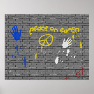 Peace on Earth Graffiti Poster