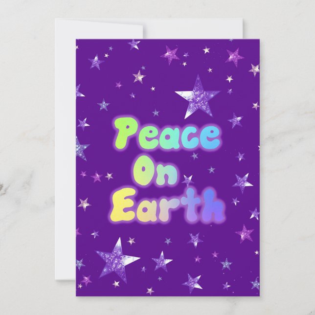 Peace On Earth  Holiday Card (Front)