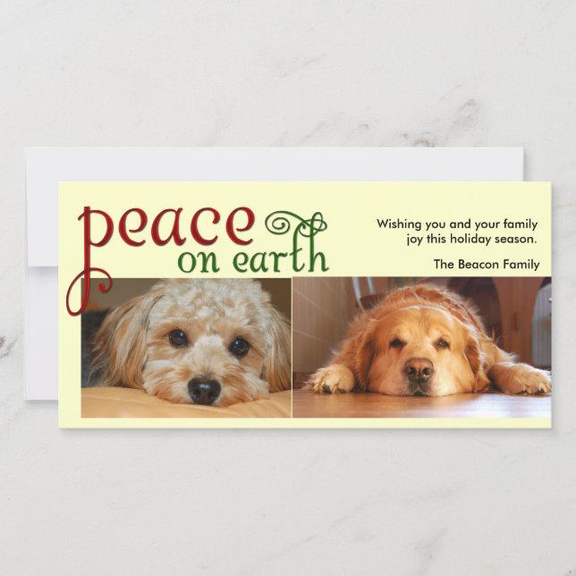 Peace on earth holiday card (Front)